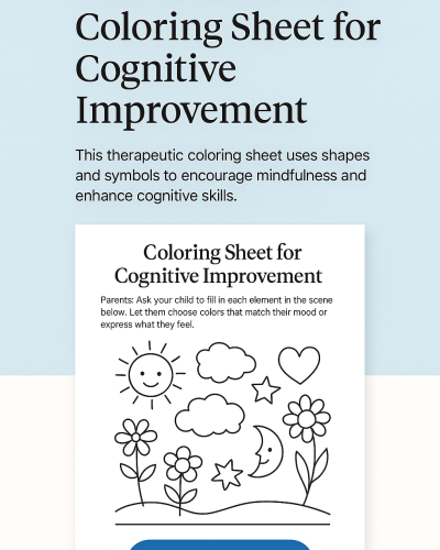 fun coloring sheet mockup